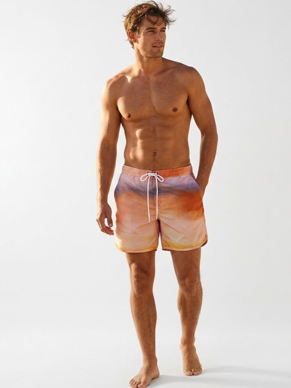 True Religion Men’s Tie Dye Board Shorts Swim Trunks Size 40